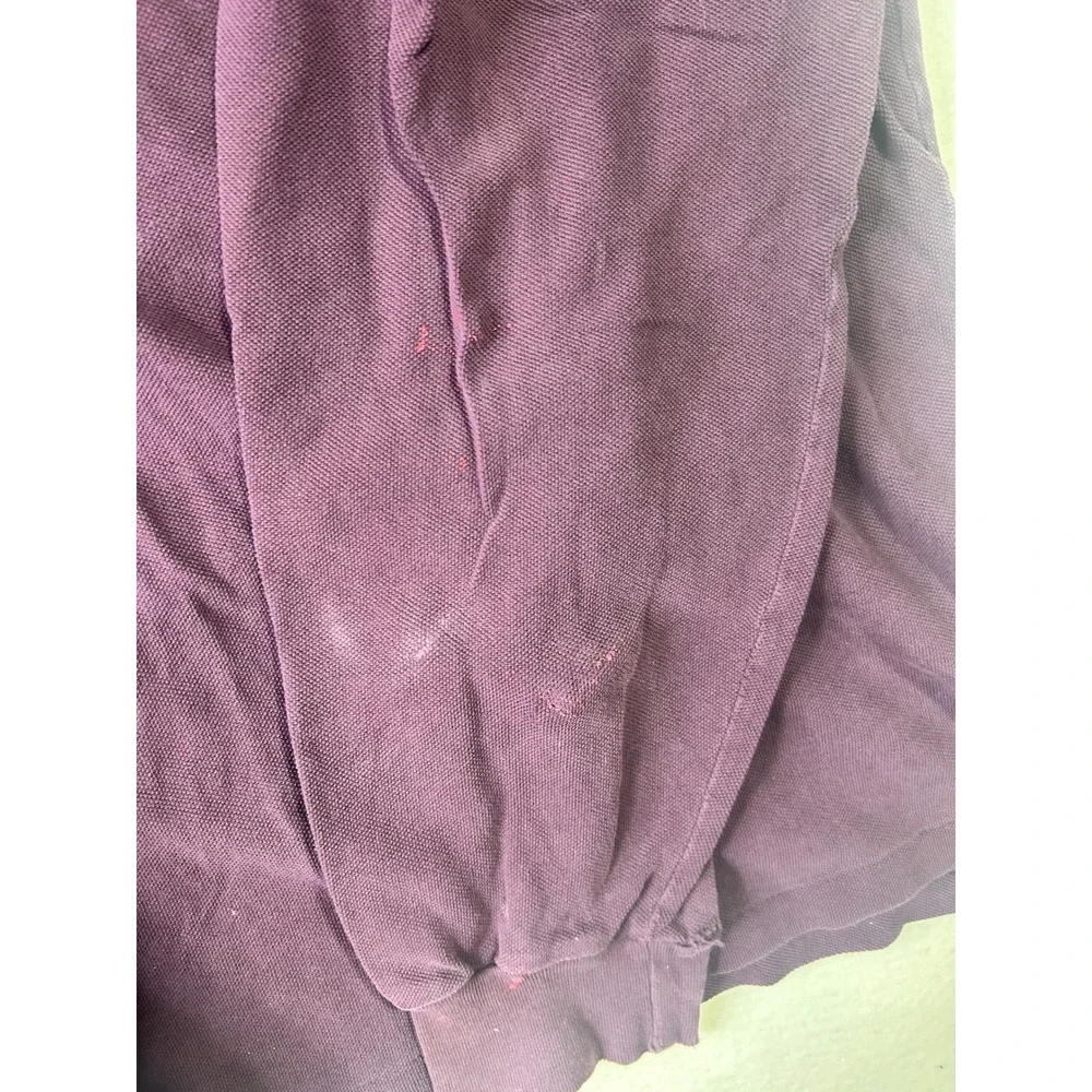 Polo Ralph Lauren Mens XL Long Sleeve Polo Shirt Purple‎ Cotton Pique Pony Logo
